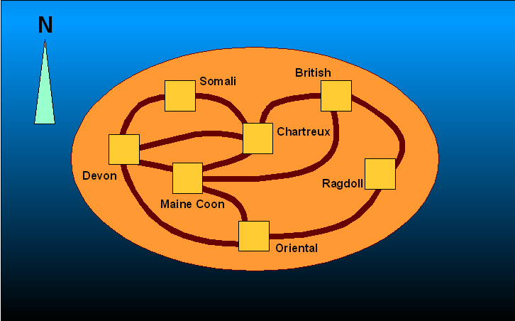 map of the island